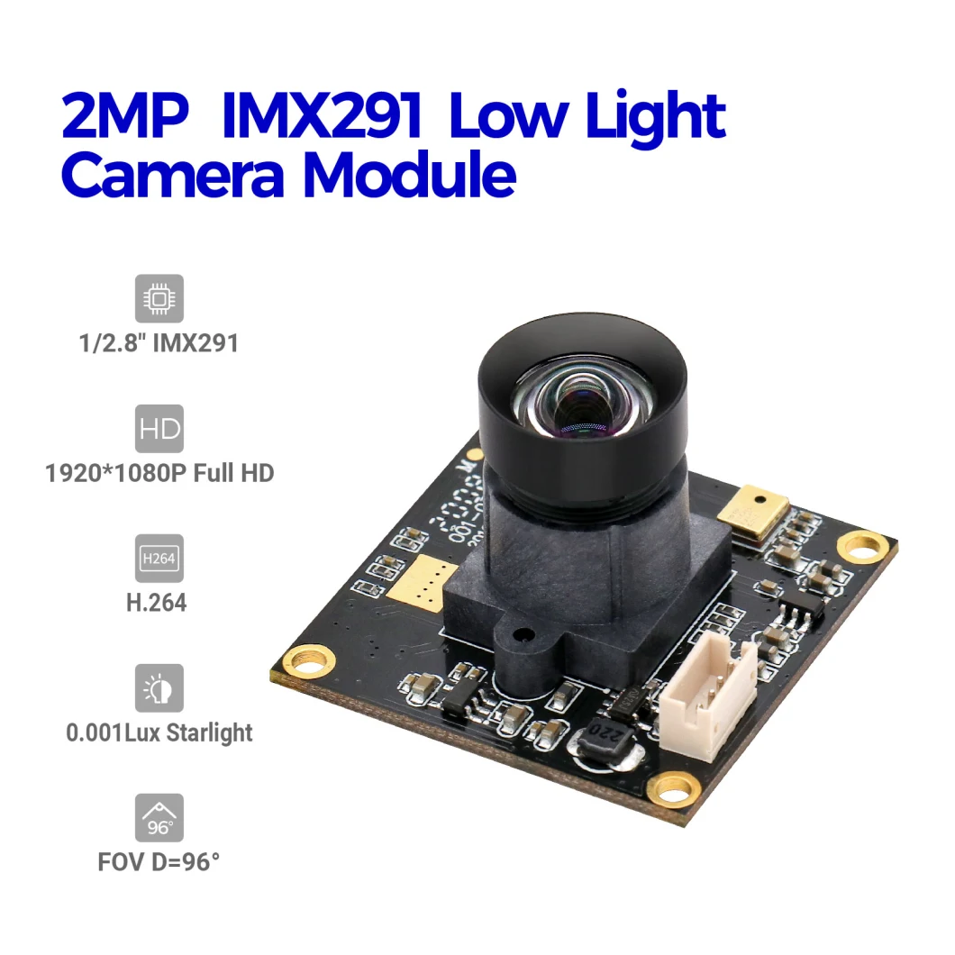 OEM Customized CMOS UVC USB Camera Module Plug and Play 96 Degree Wide Angle FF 1/2.8&quot; Sony Imx291 Low Light 1080P Camera Module