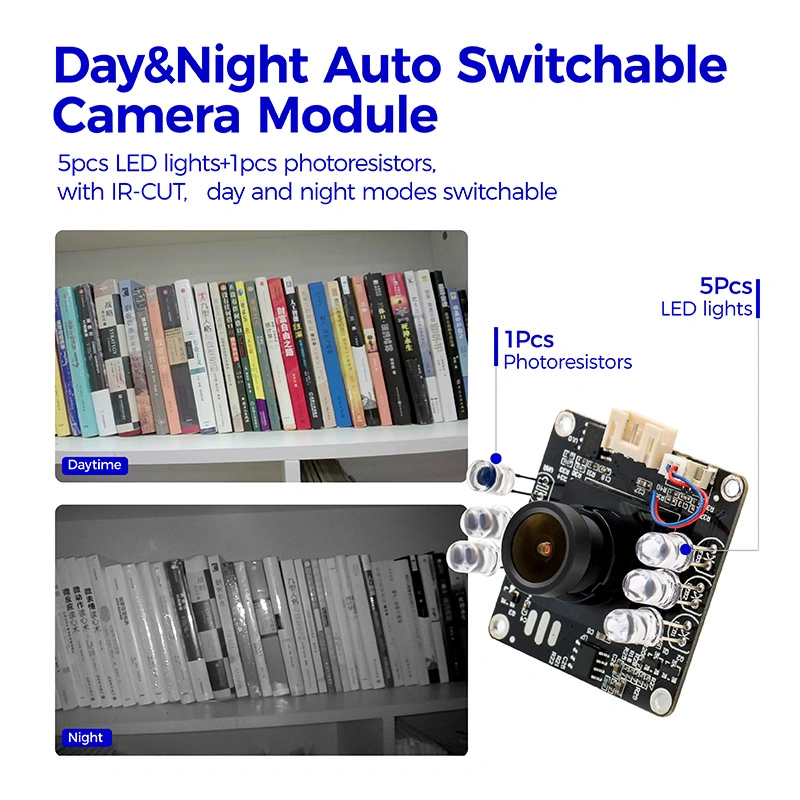 2MP Day &amp; Night Switchable Build-in IR LED Lights USB2.0 Camera Module Compatible with Android Linux Windows PC