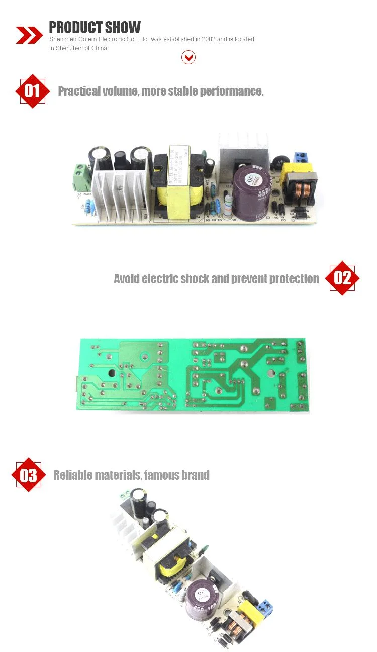 PCB AC/DC AC 100-240V Power Supply Lab DC 5V 2A 10W Switching Open Frame LED TV Power Supply Module for CCTV Camera