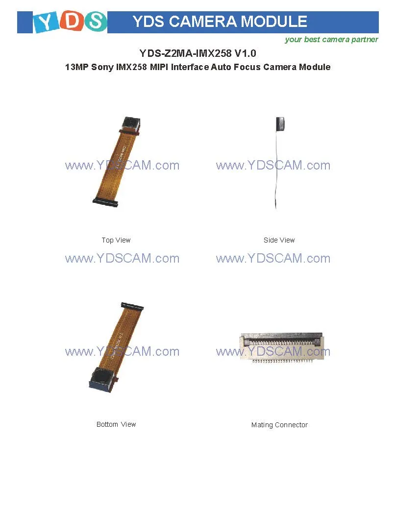 Yds-Z2ma-Imx258 V1.0 13MP Imx258 Mipi Interface Auto Focus Camera Module