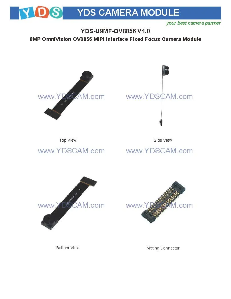 Yds-U9mf-Ov8856 V1.0 8MP Ov8856 Mipi Interface Fixed Focus Camera Module