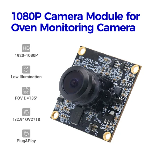 Full HD 1080P 30fps Ov2718 Low Light Wide Angle Fixed Focus USB Camera Module for Smart Home Oven Camera